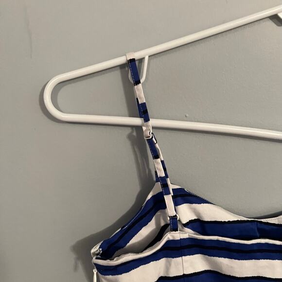 Gap Blue & White Stripe Sleeveless Mini Dress Womens Size 0 Petite Spandex Blend - Picture 6 of 11